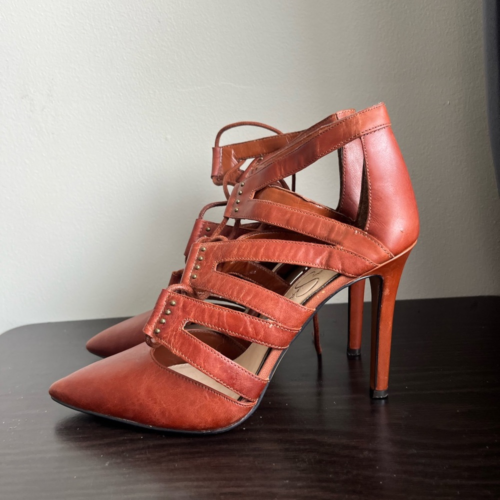 Jessica Simpson Brown Strappy Heels